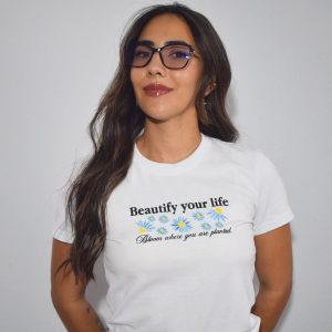 CAMISETA BLANCA FLORES