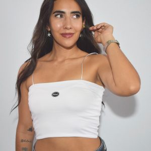 CROP TOP TIRAS BLANCO
