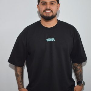 CAMISETA NEGRA OVERSIZE HOMBRE